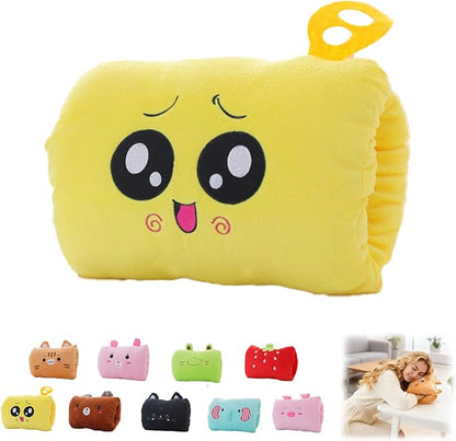 Kids Cartoon Hand Pillow,Winter Hand Warmer Rest Arm Pillow,Non-Electrical Travel Essentials,Arm Support for Napping,Soft Cotton Winter Hugging Cushion,Home Animal Doll Plush Muffs (Model 9)