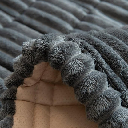Non Slip Fuzzy Pet Couch Covers for Sofa, Washable Couch Cushion Covers for Dogs Bed Mat (Dark Grey 70 x120)