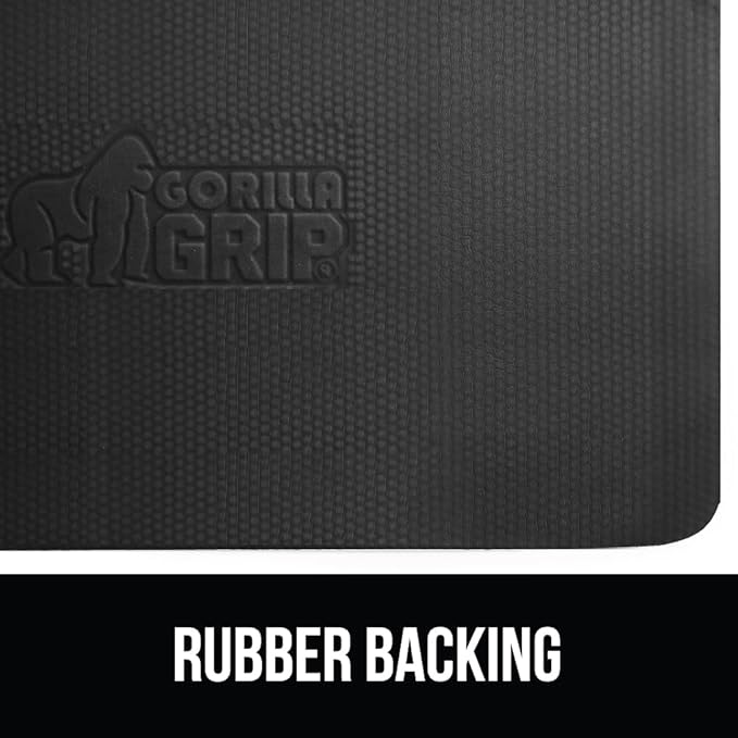 GORILLA GRIP Comfortable Cushioned Kitchen Mats for Floor, 39x20, Waterproof and Stain Resistant Soft Top, 3/4 Inch Thick Ergonomic Standing Desk Anti Fatigue Mat, Foam Supports Ankles, Feet, Charcoal