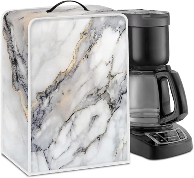 Marble Coffee Maker Cover for Kitchen with Handle Blender Mixer Juice Machine Protector Waterproof
