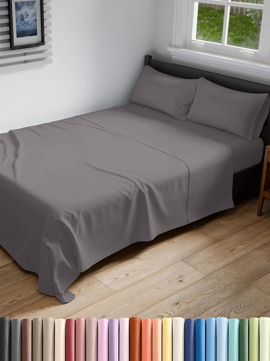 Full XL Bed Sheets - Extra Long Extended Full Sheet – Luxurious, Easy-Fit Sheet Set - Fits between 8” to 16" Deep Pockets, 54" x 80" for Full XL Mattresses - Ideal for Extra Long Full Beds