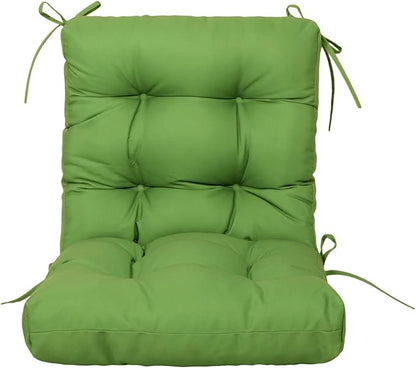 ARTPLAN Seat/Back Outdoor Chair Cushion,Set of 4 Patio Chair Cushion with Tie,Tufted Replacement for Patio Furniture,20x20x4 Inches,4 Count