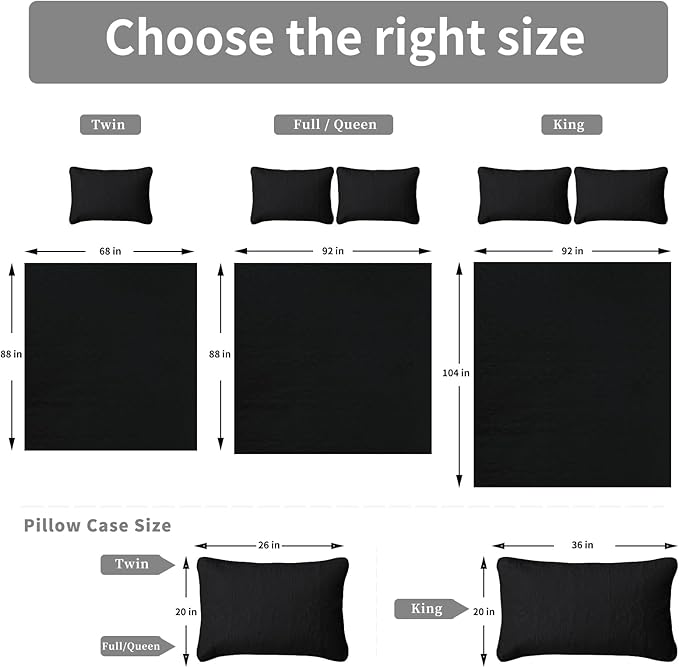 Easy-Going Twin Size Reversible Quilt Set with 1 Quilt and 1 Pillow Sham, Soft Bed Quilt Cover, Water Resistant Lightweight Microfiber Bedspread, Stain Resistant, Damask-Black/Beige