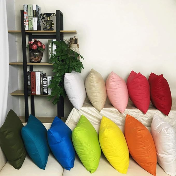 Thmyo 4-Pack 100% Cotton Comfortable Solid Decorative Throw Pillow Case Square Cushion Cover Pillowcase Sublimation Blank Pillow Covers Christmas DIY Throw Pillowcase for Sofa(22x22inch/55x55cm,White)