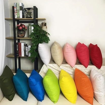 Thmyo 4-Pack 100% Cotton Comfortable Solid Decorative Throw Pillow Case Square Cushion Cover Pillowcase Sublimation Blank Pillow Covers DIY Throw Pillowcase for Sofa Christmas(24x24inch/60x60cm,White)