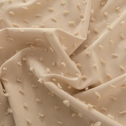 Tufted Dot Bed Skirt Full Size,Ruffled Bed Skirt with Split Corners, Full Bed Skirt 14 Inch Drop, Boho Full Size Bed Skirt Camel for Ruffled Bed Skirt with Split Corners, Bed Skirts Full Size