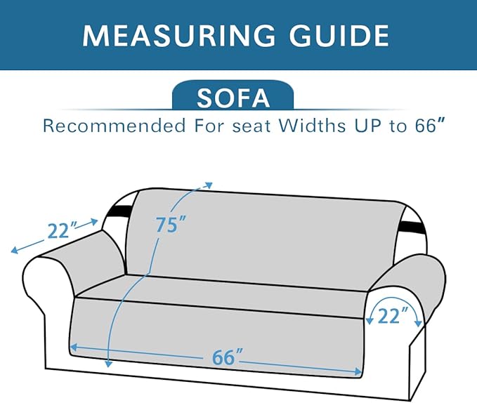 H.VERSAILTEX Reversible Sofa Slipcover Furniture Protector Water Resistant 2 Inch Wide Elastic Straps Sofa Cover Couch Covers Pets Kids Fit Sitting Width Up to 66" (Sofa: 75" x 110", Red/Tan)