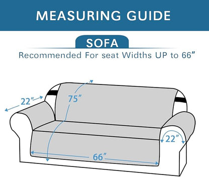 H.VERSAILTEX Reversible Sofa Slipcover Furniture Protector Water Resistant 2 Inch Wide Elastic Straps Sofa Cover Couch Covers Pets Kids Fit Sitting Width Up to 66" (Sofa: 75" x 110", Brown/Beige)