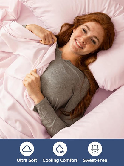 Extra Deep Pocket King Sheets - 4 Piece Breathable & Cooling Bed Sheets - Hotel Luxury Bed Sheet Set - Soft, Wrinkle Free & Comfy - Easily Fits Extra Deep Mattresses - Deep Pocket Lavender Pink Sheets