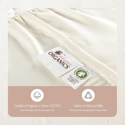 Organic Waterproof Mattress Protector Twin XL Size -100% Waterproof Mattress Pad w/Extra Soft Quiet & Breathable Triple Layer Protection -GOTS Certified Machine Washable Deep Pocket Design(Twin XL)