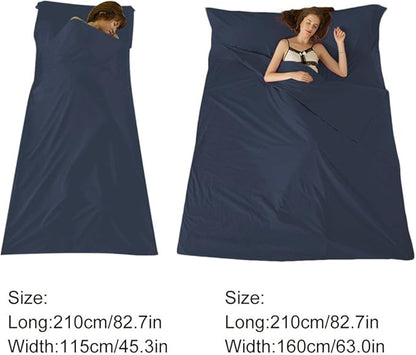 Sleeping Bag Liner Travel Sheets for Hotel Camping Sheets Travel Bed Sheets for Hotel Lightweight Single &Double Compact Sleeping Bag Sack Breathable Travel Sleeping Bag for Hotels Adult Compact Sacks