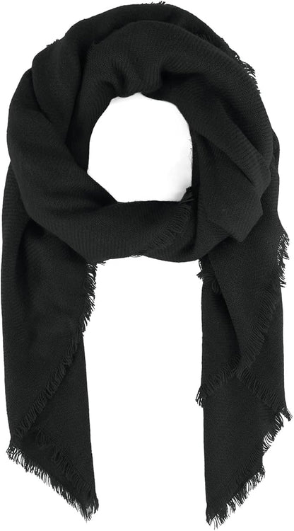 American Trends Women's Cozy Warm Winter Fall Blanket Scarf Stylish Soft Chunky Checked Giant Scarves Shawls