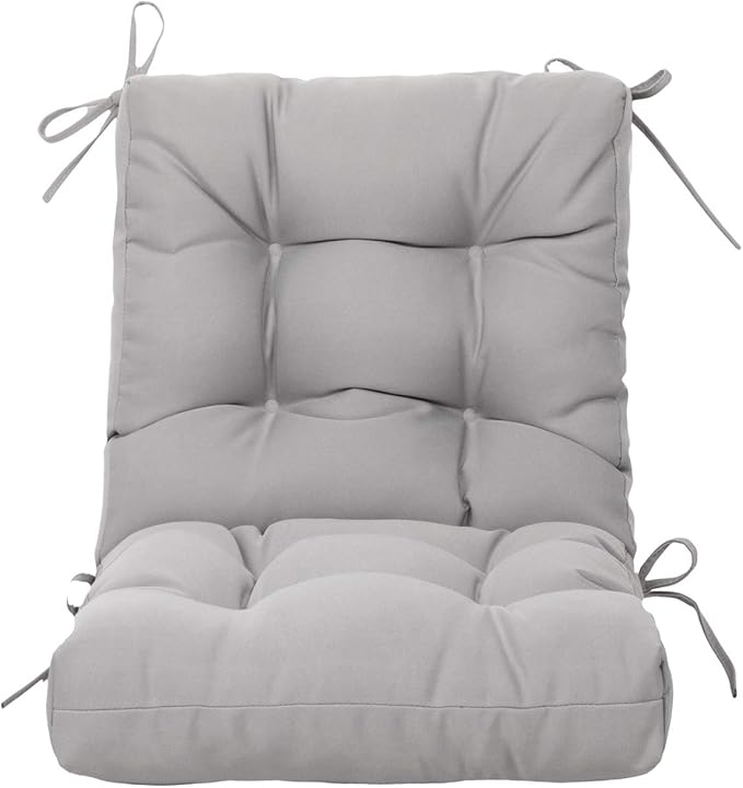 ARTPLAN Seat/Back Outdoor Chair Cushion,Set of 4 Patio Chair Cushion with Tie,Tufted Replacement for Patio Furniture,20x20x4 Inches,4 Count