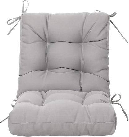 ARTPLAN Seat/Back Outdoor Chair Cushion,Set of 4 Patio Chair Cushion with Tie,Tufted Replacement for Patio Furniture,20x20x4 Inches,4 Count