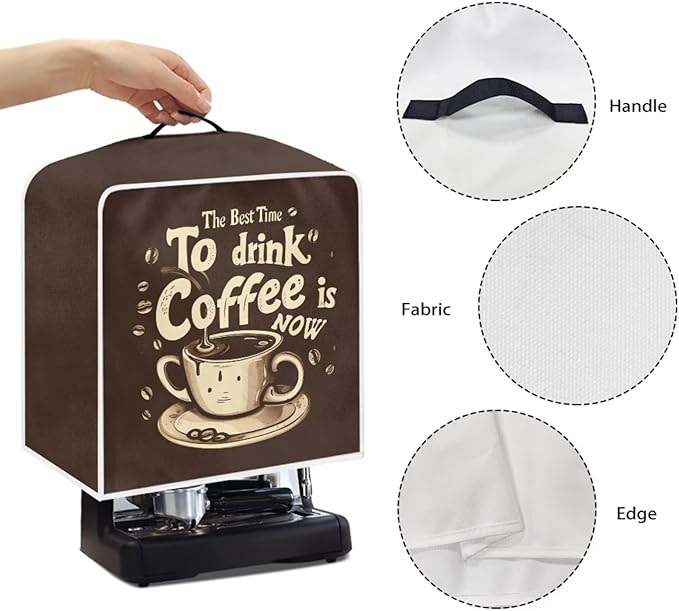 Fun Coffee Maker Cover Protector for Small Appliance, Washable Dustproof Mixer Protector, To Drink Coffee