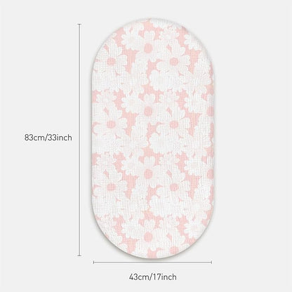 Gllquen Baby Muslin Bassinet Sheets 3 Pack, Breathable Elastic Cozy Fitted Cotton Bassinet Mattress Sheet for Baby Boy Girls, Fit for Hourglass Oval Rectangular Cradle Pad Sheets 33"x17" (Pink)