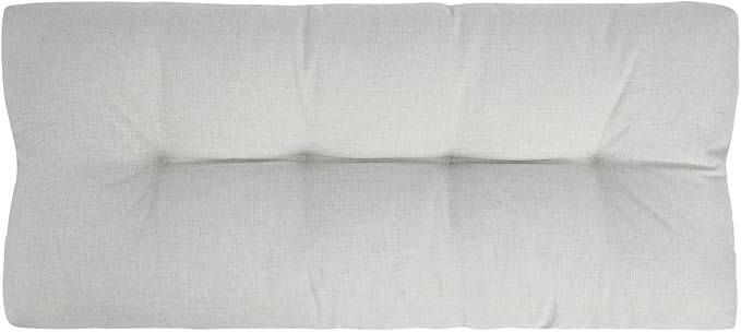 FUNHOME Outdoor Bench Cushion 42 x18 inch with Non-Slip Grips,Water Resistant Porch Swing Cushion,Bench Pillow Pads,Tufted Cushions for Patio Garden Furniture,42" Seat Cushions(White Gray)