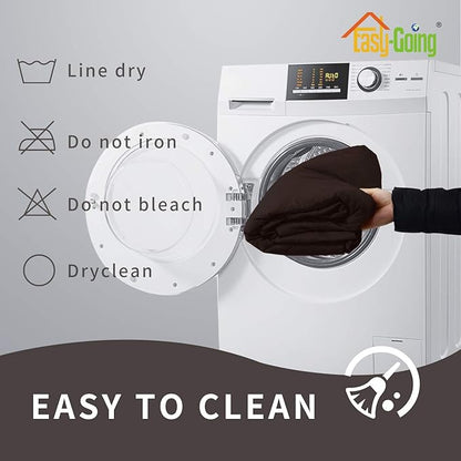 Easy-Going Sofa Slipcover Futon Cover Waterproof Couch Cover Furniture Protector Cover Pets Covers Whole Fabric No Stitching Non-Slip Fabric Pets Kids Children Dog Cat (Futon, Chocolate)