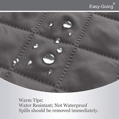 Easy-Going Reversible Loveseat Couch Cover for 2 Cushion Couch Sofa Cover for Dogs Water Resistant Furniture Protector with Foam Sticks Elastic Straps for Pet (Loveseat, Gray/Gray)