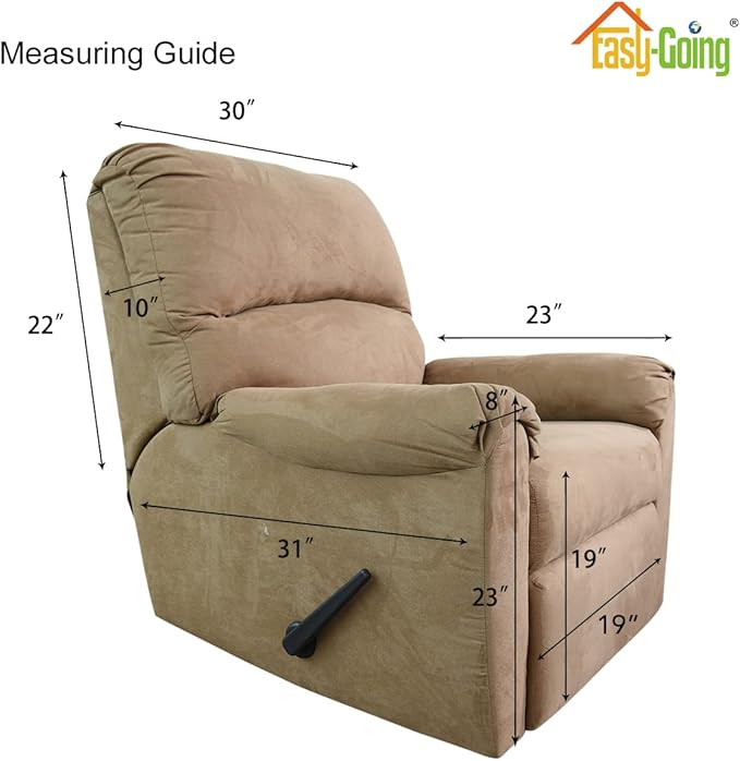 Easy-Going Recliner Sofa Slipcover Reversible Sofa Cover Water Resistant Couch Cover Furniture Protector with Elastic Straps for Pets Kids Children Dog Cat (Recliner, Christmas Red/Ivory)