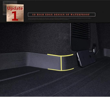 All Weather Rear Cargo Liners Trunk Tray Mats Protector Custom Compatible with 2018 2019 2020 2021 2022 2023 2024 2025 Toyota Camry, 3D Waterproof Durable Odorless Flexible Black TPO Accessories