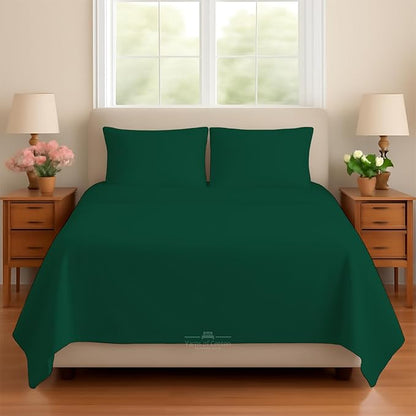 Sleeper Sofa 4 Piece Bed Sheet Set Premium Quality 100% Cotton 500 Thread Count, Smooth & Super Soft Sateen Weave, Extra Soft Bed Sheets, Wrinkle Free, 6 Inch Deep Pocket (Full, Olive)