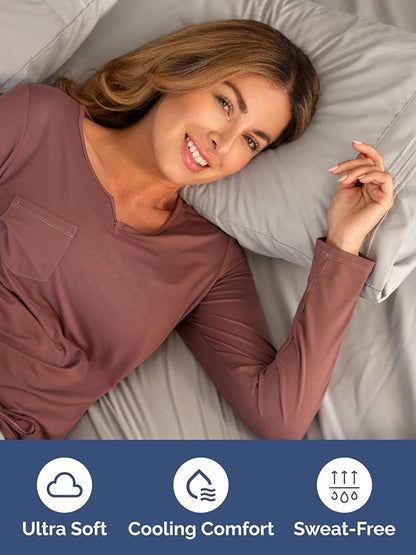Extra Deep Cal King Fitted Sheet - Hotel Luxury Single Fitted Sheet Only - Easily Fits 18 inch to 24 inch Mattress - Ultra Soft, Wrinkle Free with Extra Deep Pockets - Breathable & Comfy - Light Grey
