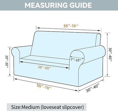 LURKA Stretch Loveseat Sofa Slipcovers 1 Piece Couch Covers for Sofa Furniture Protector Full Sofa Covers with Elastic Bottom for Kids and Dog (Medium, Pink)