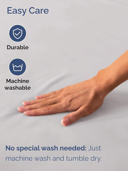 Extra Deep Full Fitted Sheet - Hotel Luxury Single Fitted Sheet Only - Easily Fits 18 inch to 24 inch Mattress - Ultra Soft, Wrinkle & Fade Free w/Extra Deep Pocket - Breathable & Comfy - French Grey