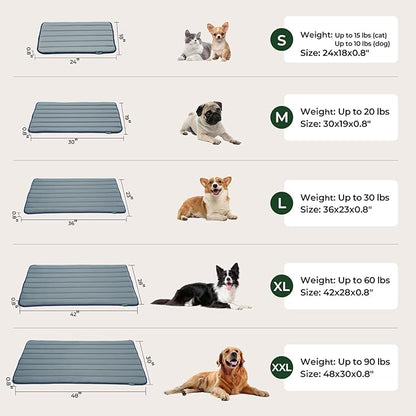 BALANCE Dog Crate Pad, Dog Foam Crate Mat Kennel Pad, Washable Water-Resistant Pet Bed Flat Dogs Cage Mat for Medium Dogs
