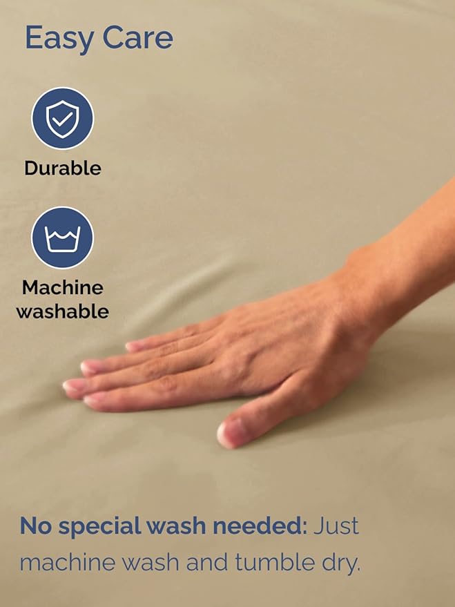 Extra Deep Twin XL Fitted Sheet - Hotel Luxury Single Fitted Sheet Only - Easily Fits 18 inch to 24 inch Mattress - Ultra Soft, Wrinkle & Fade Free w/Extra Deep Pockets - Breathable & Comfy - Beige