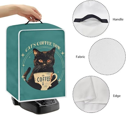 Mumeson Cat Coffee Cup Coffee Maker Cover, Stain & Dust Resistant, Home Kitchen Appliance, Washable, Fit Most Standard Blenders