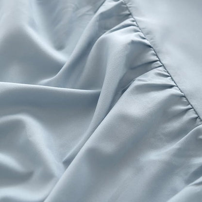 Bed Skirt Queen Size Ruffled Bed Skirt with Split Corners, 12 Inch Drop Dust Ruffle Bed Skirts with Platform, Gathered Style, 100% Microfiber, Grayish Blue