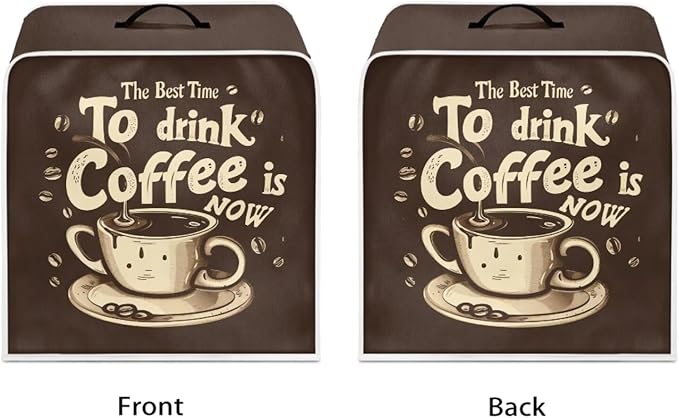 Fun Coffee Maker Cover Protector for Small Appliance, Washable Dustproof Mixer Protector, To Drink Coffee