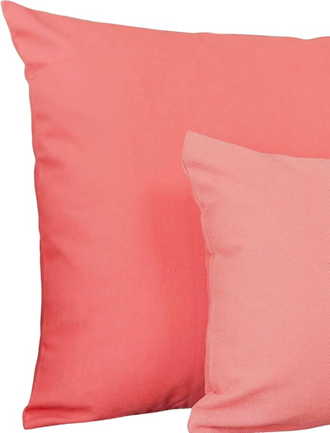 Haven & Glow Decorative Throw Pillow Cover – Square Cushion Case with Zipper | Modern Sofa, Couch & Bed Accent Pillow Covers for Living Room, Bedroom & Home Decor | 18 x 18 Inch – Hot Pink – Pack of 2