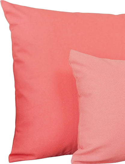 Haven & Glow Decorative Throw Pillow Cover – Square Cushion Case with Zipper | Modern Sofa, Couch & Bed Accent Pillow Covers for Living Room, Bedroom & Home Decor | 18 x 18 Inch – Hot Pink – Pack of 2