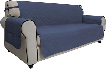 Easy-Going Sofa Slipcover Oversized Sofa Cover Waterproof Couch Cover Furniture Protector Cover Pets Covers Washable Non-Slip Fabric Pets Kids Children Dog Cat (Oversized Sofa, Navy)