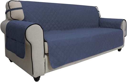 Easy-Going Sofa Slipcover Oversized Sofa Cover Waterproof Couch Cover Furniture Protector Cover Pets Covers Washable Non-Slip Fabric Pets Kids Children Dog Cat (Oversized Sofa, Navy)