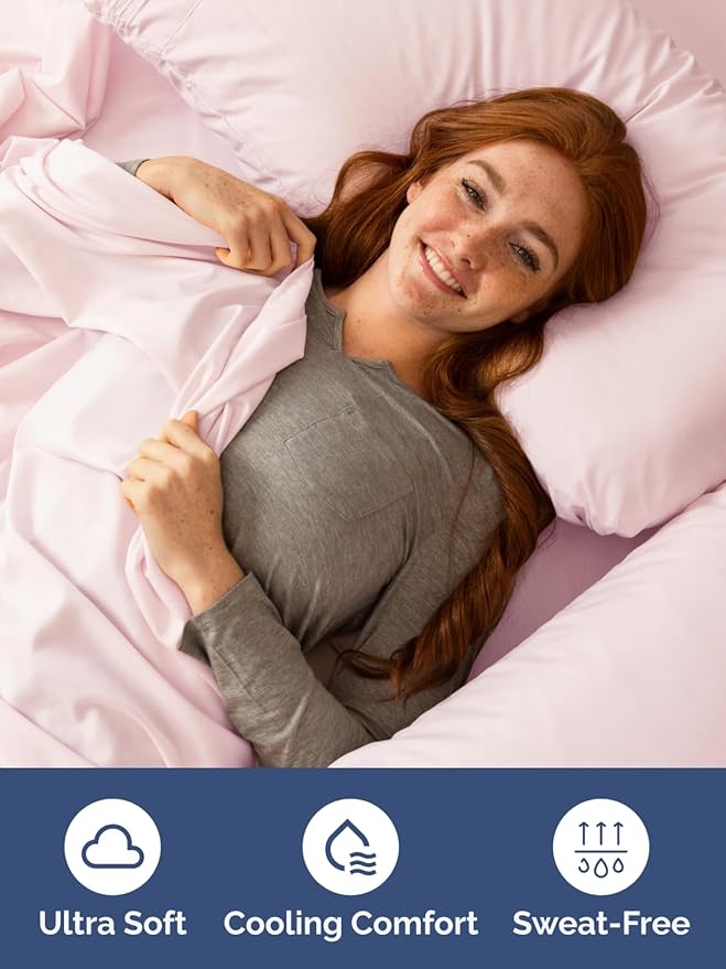 Extra Deep King Fitted Sheet - Hotel Luxury Single Fitted Sheet Only - Easily Fits 18 inch to 24 inch Mattress - Ultra Soft, Wrinkle Free with Extra Deep Pockets - Breathable & Comfy - Lavender Pink