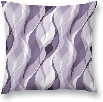 Lavender Throw Pillow Covers Modern Purple and Grey Striped Decorations for Bedroom Living Room Farmhouse Sofa Pillows Bed Couch 22x22 Inch