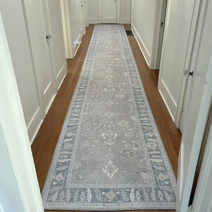 Fame Rugs Gray Modern Oushak Rug 9x12, Vintage Turkish Colorful Oriental Washable Antique Inspired Oversize Area Rugs, Luxury Living Room Bedroom (389GBB, 9' x 12)