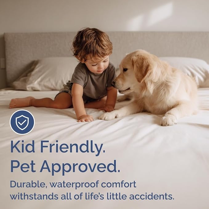 100% Waterproof Mattress Protector Or Your Money Back Twin Size-Premium Fitted Terry Cover - Noiseless, Soft & Cooling - Secure Fit up to 16” Deep Pockets -Machine Washable & Wrinkle-Free - White