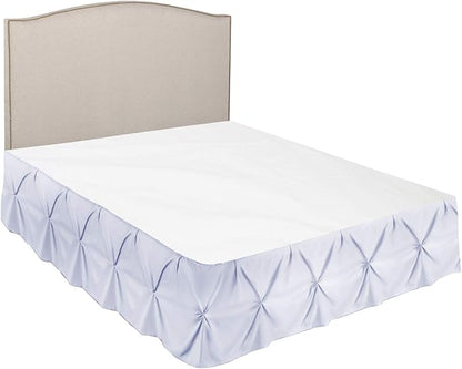 Nestl Ice Blue Bed Skirt Queen Size, Pinch Pleat Queen Bed Skirt, 14" Inch Drop Queen Bedskirt, Hotel Quality Ice Blue Bed Skirts, Premium Microfiber Bedskirt for Queen Bed, Ice Blue Queen Bed Skirt