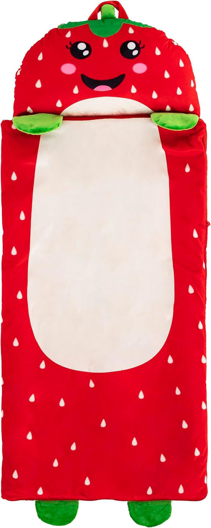 Kid's Nap Buddies Character Preschool Nap Mat, Toddler Sleeping Bag with Pillow for Daycare, Ages 3+