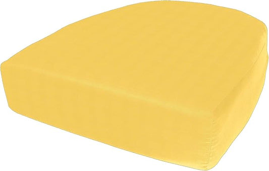 Cushion Source Rounded Back Seat Cushion, 19.5" x 20" x 5" deep Indoor and Outdoor Durable seat Cushion Made with Fade Resistant Sunbrella Fabric, Hidden Zipper, Sunbrella Buttercup
