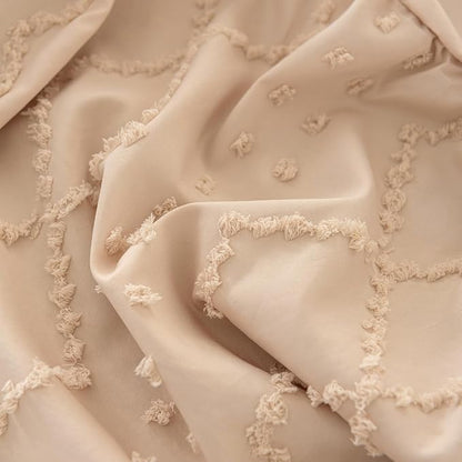 Bed Skirt Queen Size Ruffled Bed Skirt with Split Corners, 12 Inch Drop Dust Ruffle Bed Skirts with Platform, Boho Tufted Shabby Chic Queen Size Bed Skirts, Cream