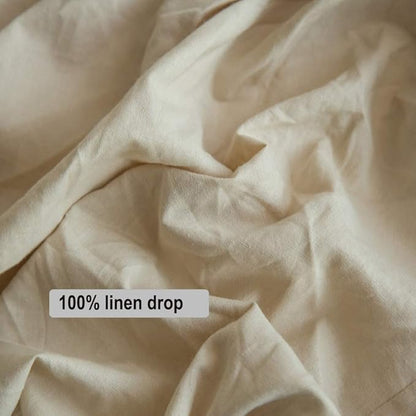 Simple&Opulence Belgian Linen Bed Skirt with Classic 14 inch Tailored Drop Dust Ruffle, Easy Fit Breathable Premium Natural Flax- Pleated Linen, Twin