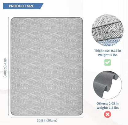 Chair Mat for Hardwood & Tile Floor, 36" x 48" Heavy Duty Office Chair Mat for Rolling Chairs Easy Glide, Anti Slip, Non-Curve, Floor Protector for Home Office