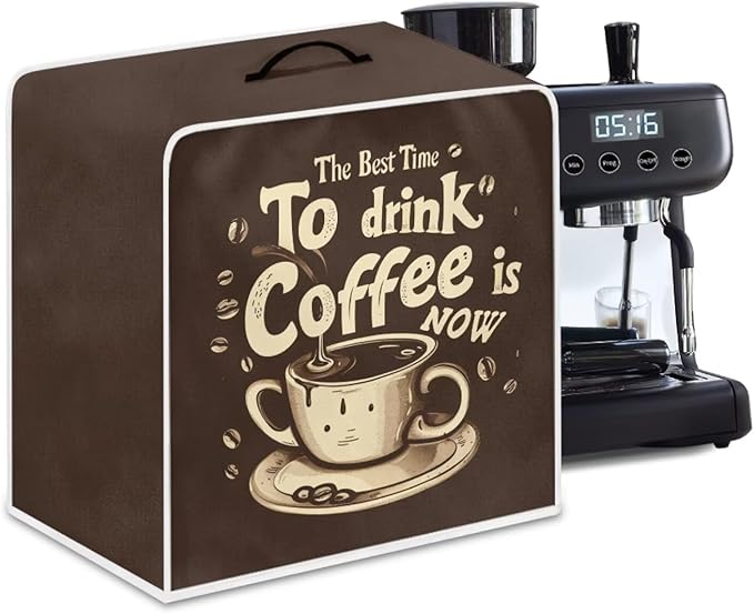 Fun Coffee Maker Cover Protector for Small Appliance, Washable Dustproof Mixer Protector, To Drink Coffee