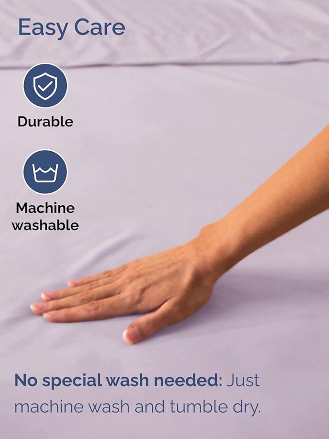 Extra Deep King Fitted Sheet - Hotel Luxury Single Fitted Sheet Only - Easily Fits 18 inch to 24 inch Mattress - Ultra Soft, Wrinkle Free with Extra Deep Pockets - Breathable & Comfy - Light Lavender